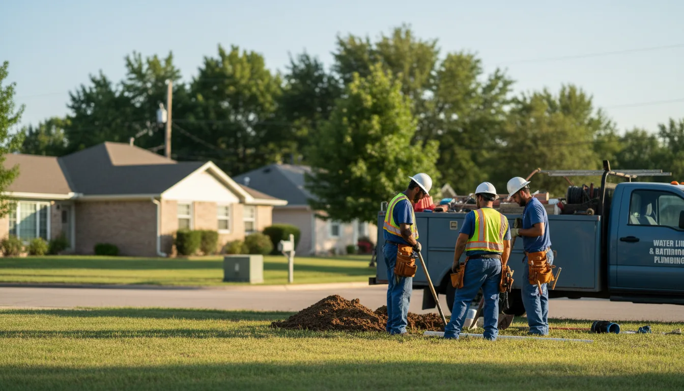 Residential water line and bathroom plumbing service in Marietta, NY